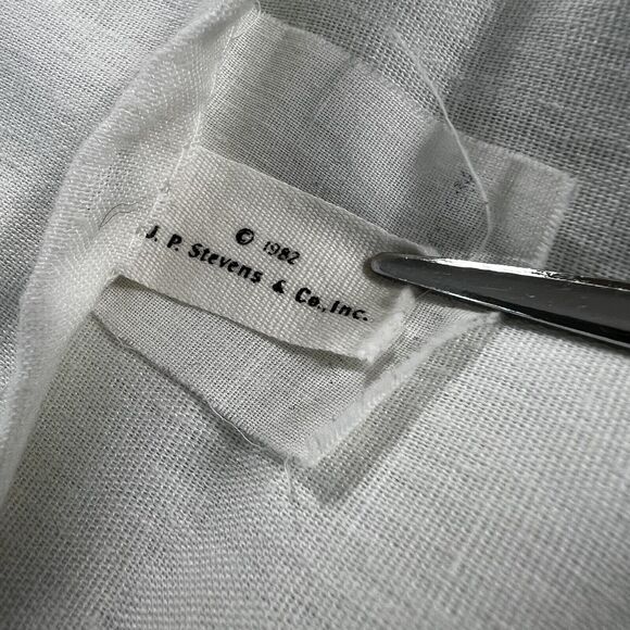 VTG JP Stevens Pillow Sham Pastel Stripe White Edge 80s Cotton 31"x26" Retro '82 - Picture 7 of 16